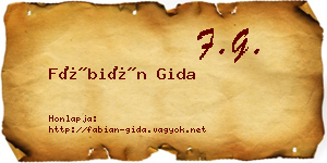 Fábián Gida névjegykártya